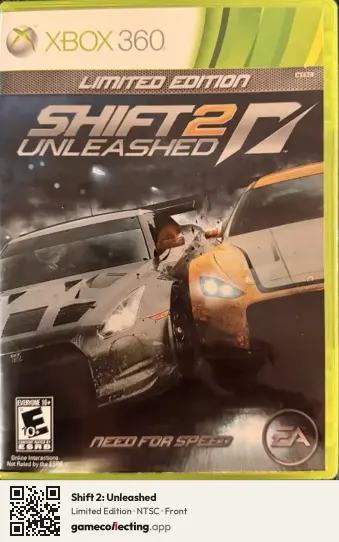 Shift 2: Unleashed Xbox 360, NTSC box front