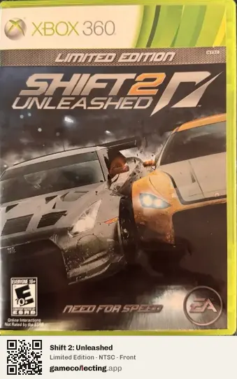 Shift 2: Unleashed Xbox 360, NTSC box front