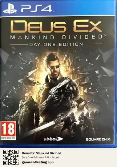 Deus Ex: Mankind Divided PlayStation 4, PAL box front