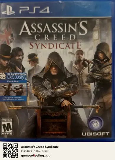 Assassin's Creed Syndicate PlayStation 4, NTSC box front