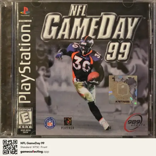 NFL GameDay 99 PlayStation, NTSC box front