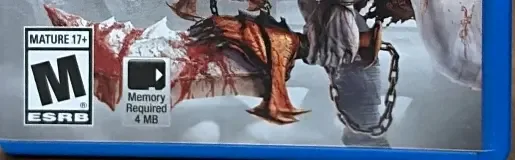 God of War Collection, the ESRB box on its front