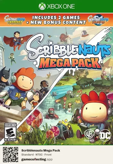 Scribblenauts Mega Pack Xbox One, NTSC box front