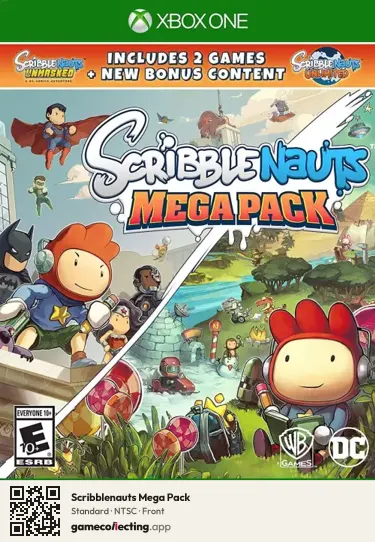 Scribblenauts Mega Pack Xbox One, NTSC box front