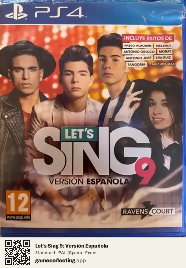 Let's Sing 9: Versión Española PlayStation 4, Spain box front