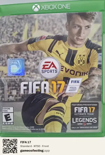 FIFA 17 Xbox One, NTSC box front