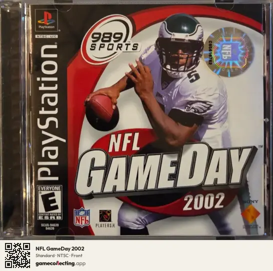 NFL GameDay 2002 PlayStation, NTSC box front
