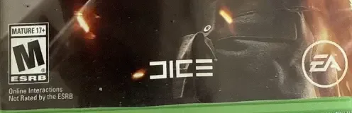Battlefield 1, the ESRB box on its front