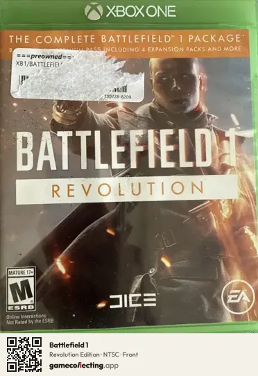 Battlefield 1 Xbox One, NTSC box front