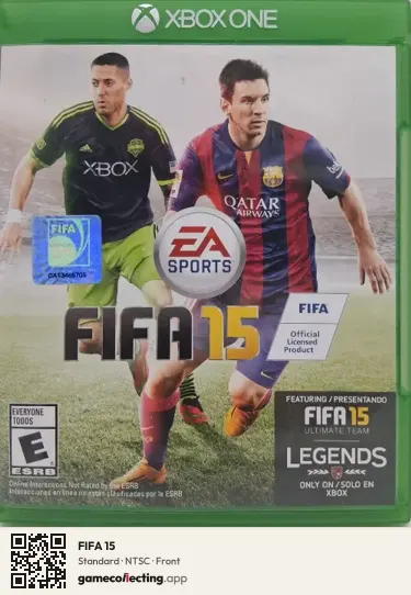 FIFA 15 Xbox One, NTSC box front