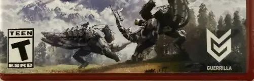 Horizon Zero Dawn, the ESRB box on its front