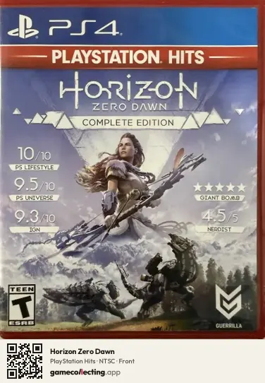 Horizon Zero Dawn PlayStation 4, NTSC box front