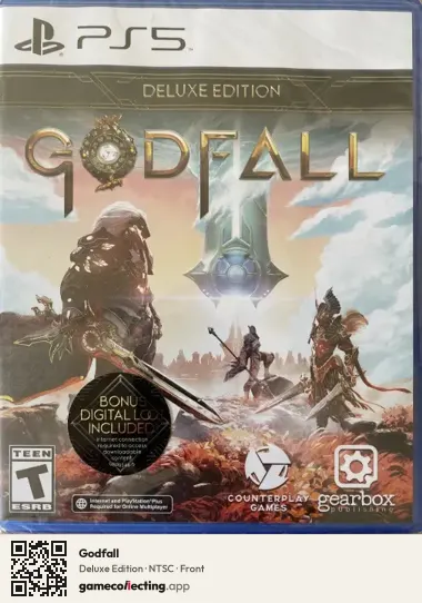 Godfall PlayStation 5, NTSC box front
