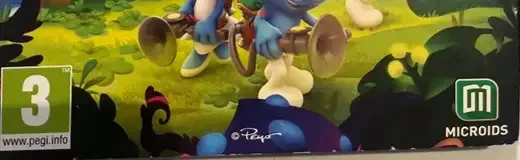 The Smurfs: Mission Vileaf, the PEGI square on its front