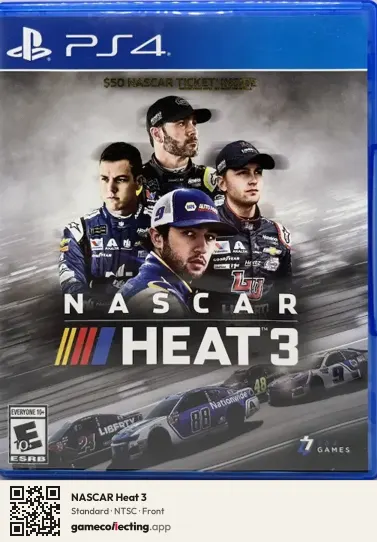 NASCAR Heat 3 PlayStation 4, NTSC box front