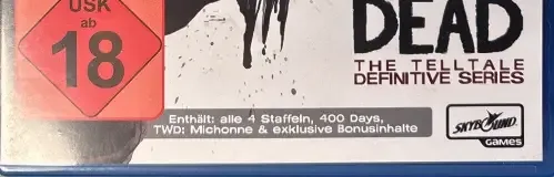 The Walking Dead: The Telltale Definitive Series, the USK square on its front