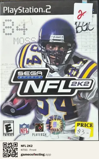 NFL 2K2 PlayStation 2, NTSC box front