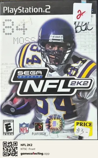NFL 2K2 PlayStation 2, NTSC box front
