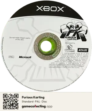 Furious Karting Xbox, PAL disc