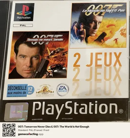 007: Tomorrow Never Dies & 007: The World Is Not Enough PlayStation, France box front