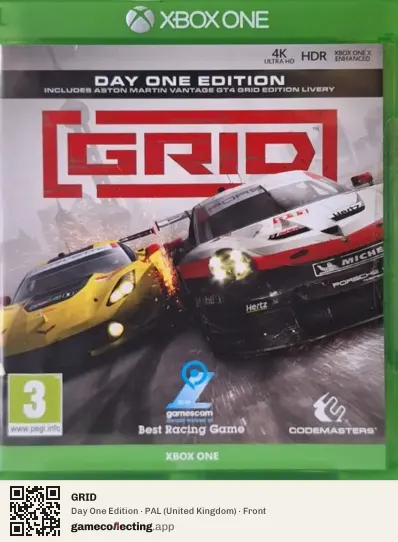 GRID Xbox One, United Kingdom box front