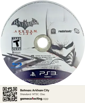 Batman: Arkham City PlayStation 3, NTSC disc