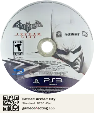 Batman: Arkham City PlayStation 3, NTSC disc
