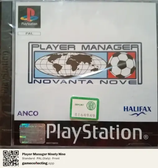 Player Manager Ninety Nine PlayStation, Italy box front