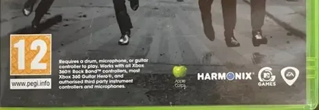The Beatles: Rock Band, the PEGI square on its front