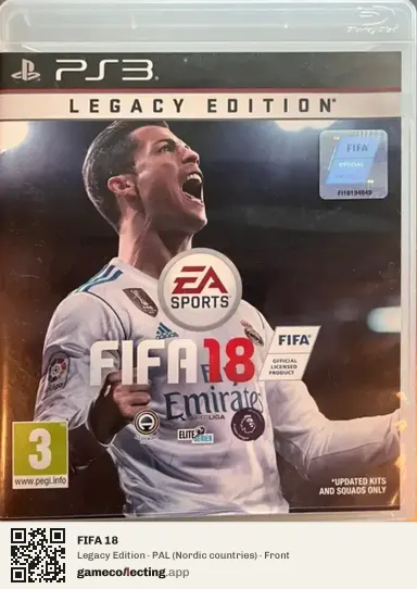 FIFA 18 PlayStation 3, Nordic countries box front