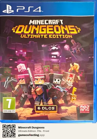 Minecraft Dungeons PlayStation 4, PAL box front