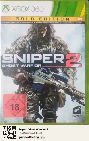 Sniper: Ghost Warrior 2 Xbox 360, Germany box front