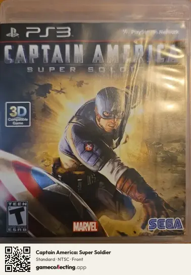 Captain America: Super Soldier PlayStation 3, NTSC box front