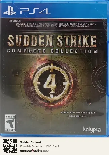 Sudden Strike 4 PlayStation 4, NTSC box front