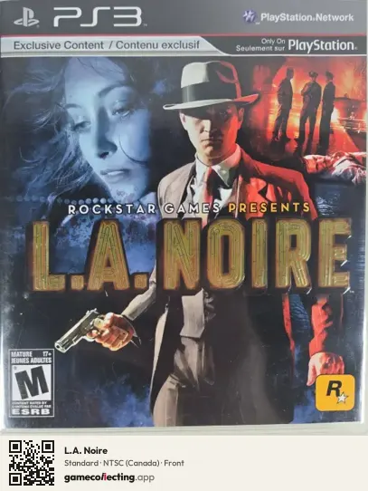 L.A. Noire PlayStation 3, Canada box front