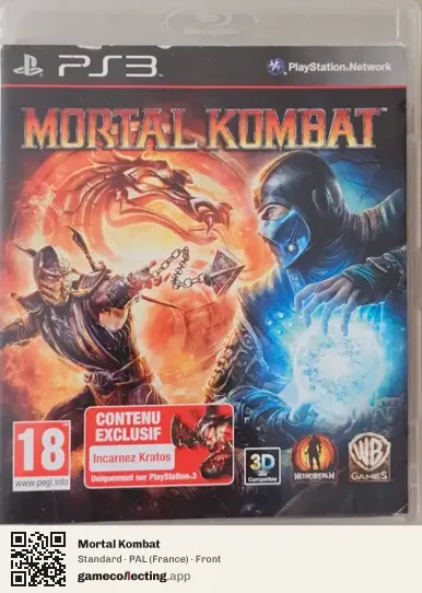 Mortal Kombat PlayStation 3, France box front