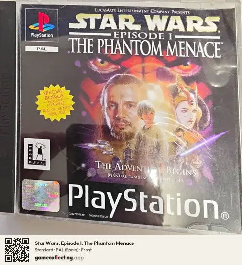 Star Wars: Episode I: The Phantom Menace PlayStation, Spain box front