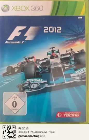 F1 2012 Xbox 360, Germany box front