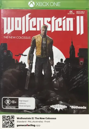 Wolfenstein II: The New Colossus Xbox One, Australia box front