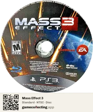 Mass Effect 3 PlayStation 3, NTSC disc