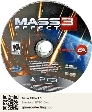 Mass Effect 3 PlayStation 3, NTSC disc