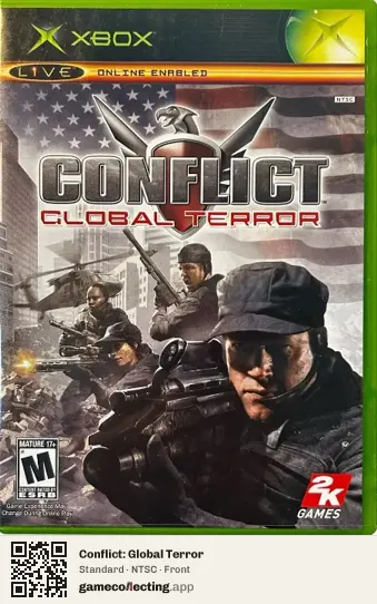 Conflict: Global Terror Xbox, NTSC box front