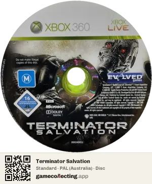 Terminator Salvation Xbox 360, PAL disc