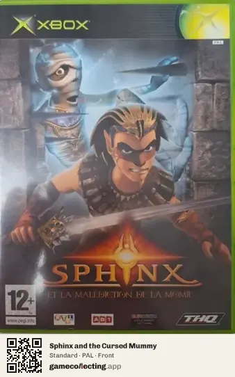 Sphinx and the Cursed Mummy Xbox, PAL box front