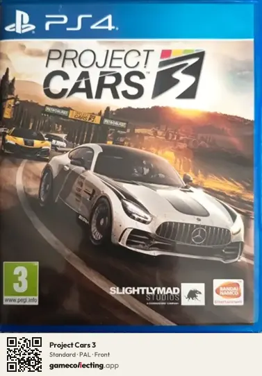 Project Cars 3 PlayStation 4, PAL box front