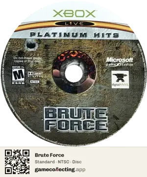 Brute Force Xbox, NTSC disc