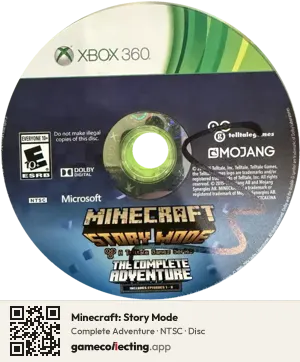 Minecraft: Story Mode Xbox 360, NTSC disc