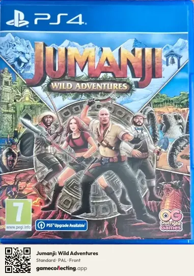 Jumanji: Wild Adventures PlayStation 4, PAL box front