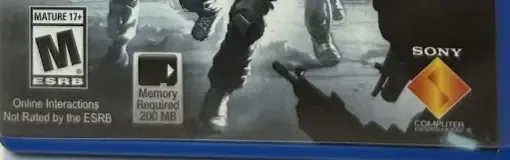 Killzone: Mercenary, the ESRB box on its front