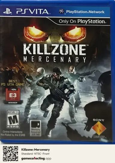 Killzone: Mercenary PlayStation Vita, NTSC box front